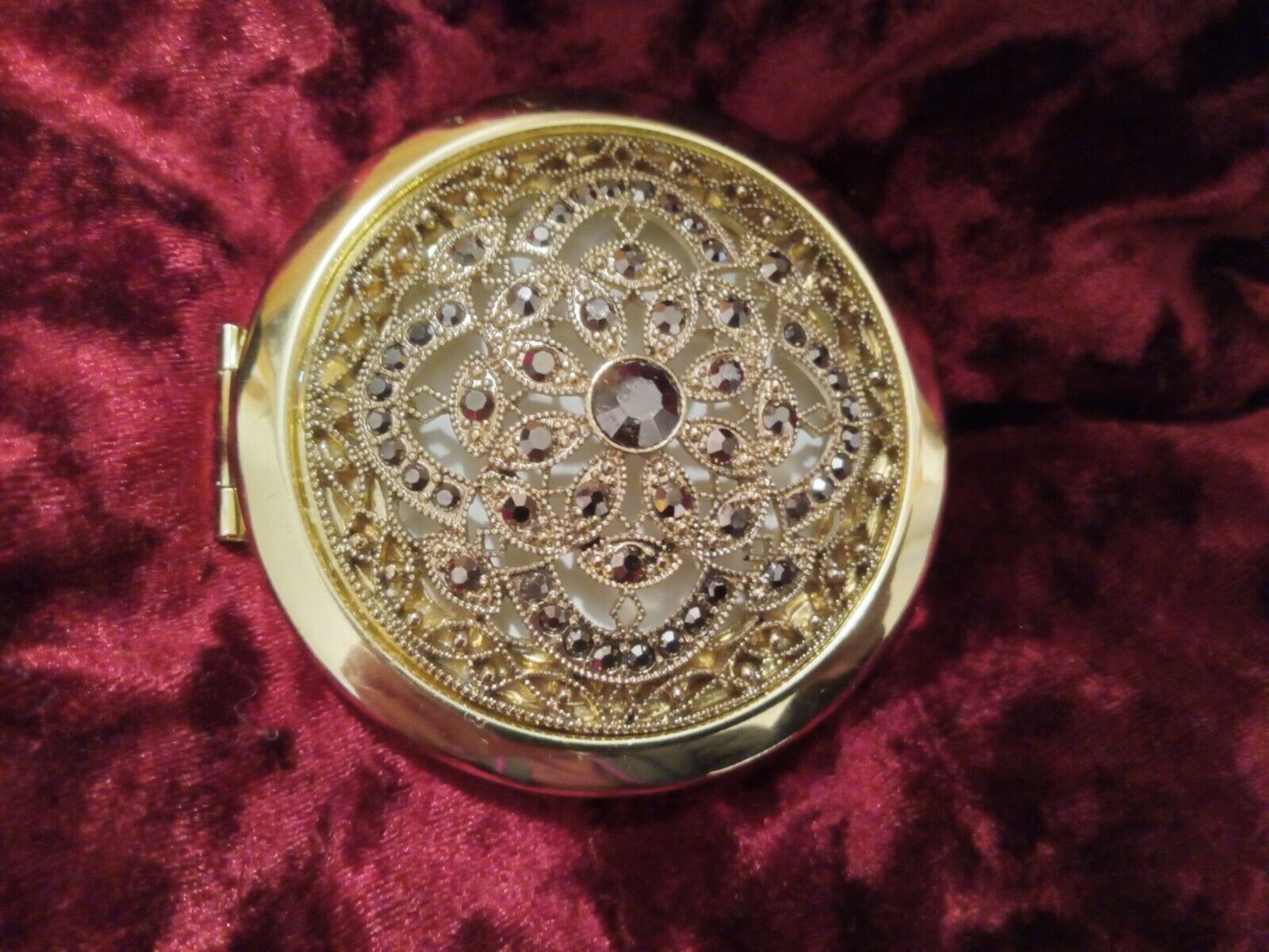 Vintage Jeweled Compact Mirror
