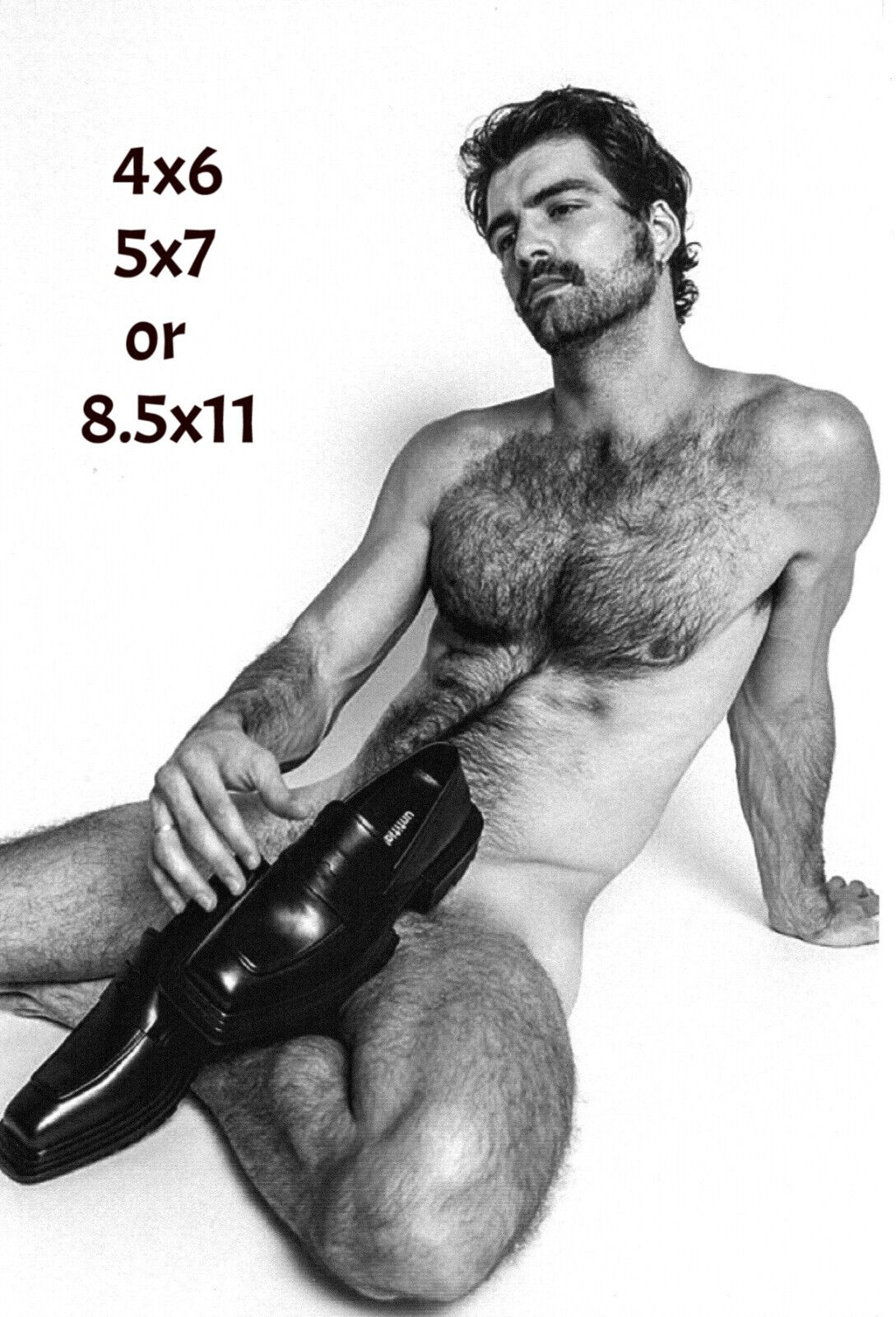 Handsome Muscular Male Bodybuilder Gay Interest B&W Photo Photograph Reprint #40
