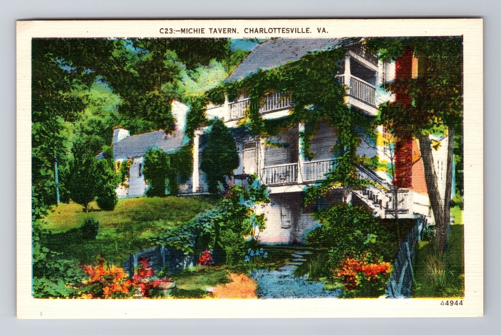 Charlottesville VA-Virginia, Michie Tavern, Advertising, Vintage Postcard