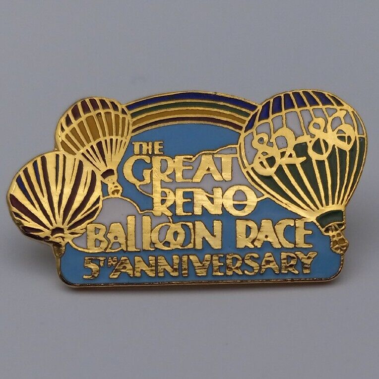 Vintage The Great Reno Nevada Hot Air Balloon Race 1986 Lapel Pin Souvenir Badge
