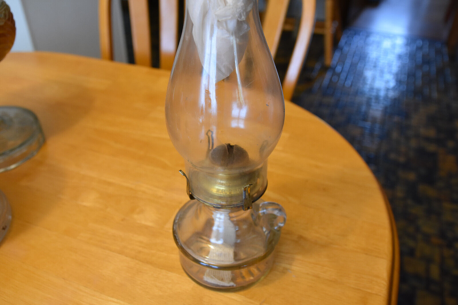 2 Smaller Vintage oil lamps