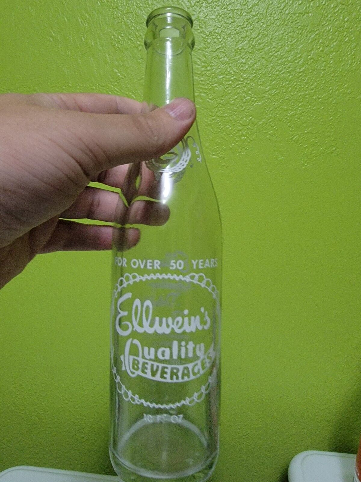 Rare Vintage Antique Soda Pop Glass Bottle Ellweins Quality Beverage S. Dakota