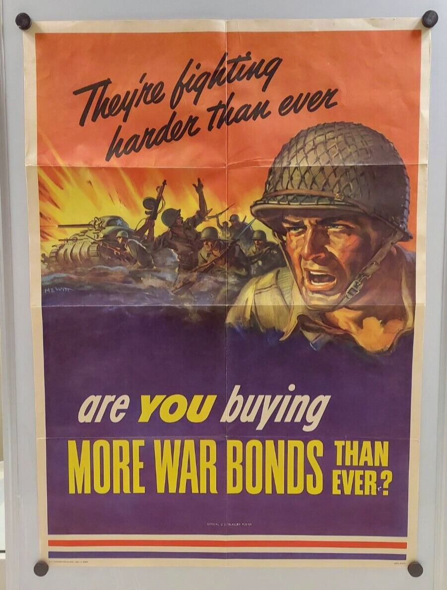We Are Ready, What About You? Original 1943 WWII Poster John Newton Hewitt