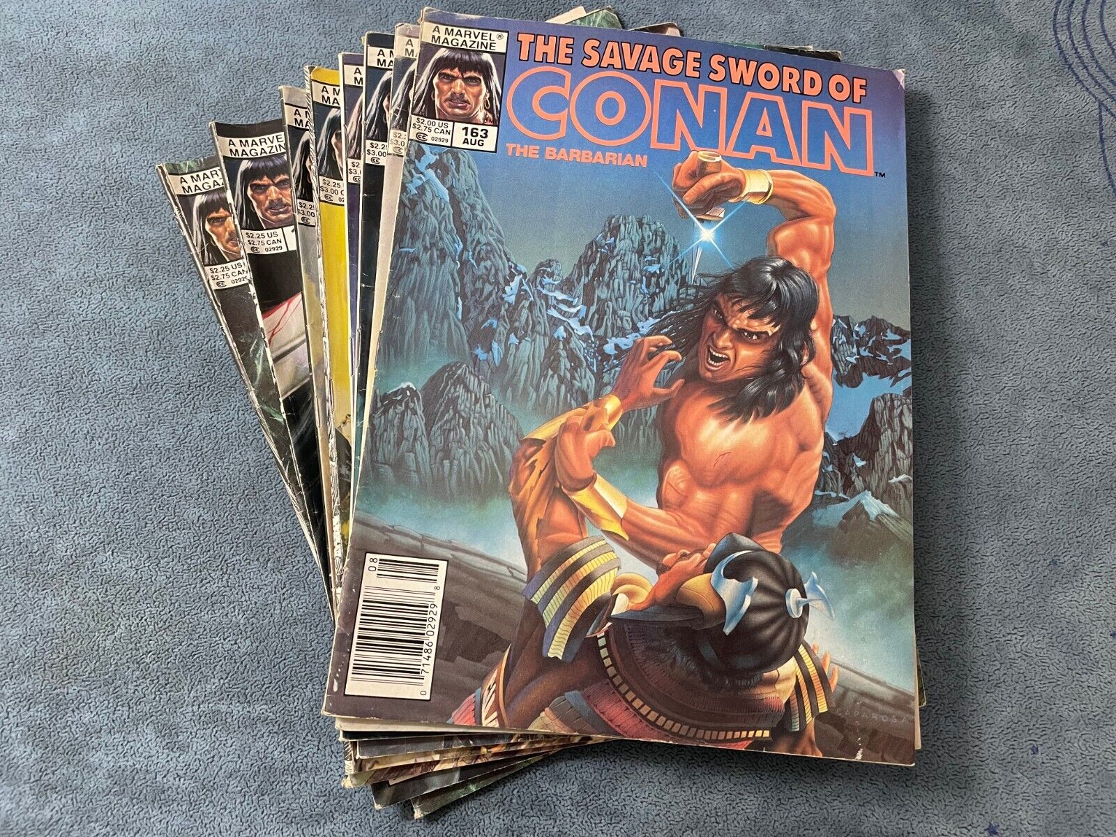 Savage Sword Of Conan #163-170 Magazine Marvel Comic Book Lot Mid Low Grades
