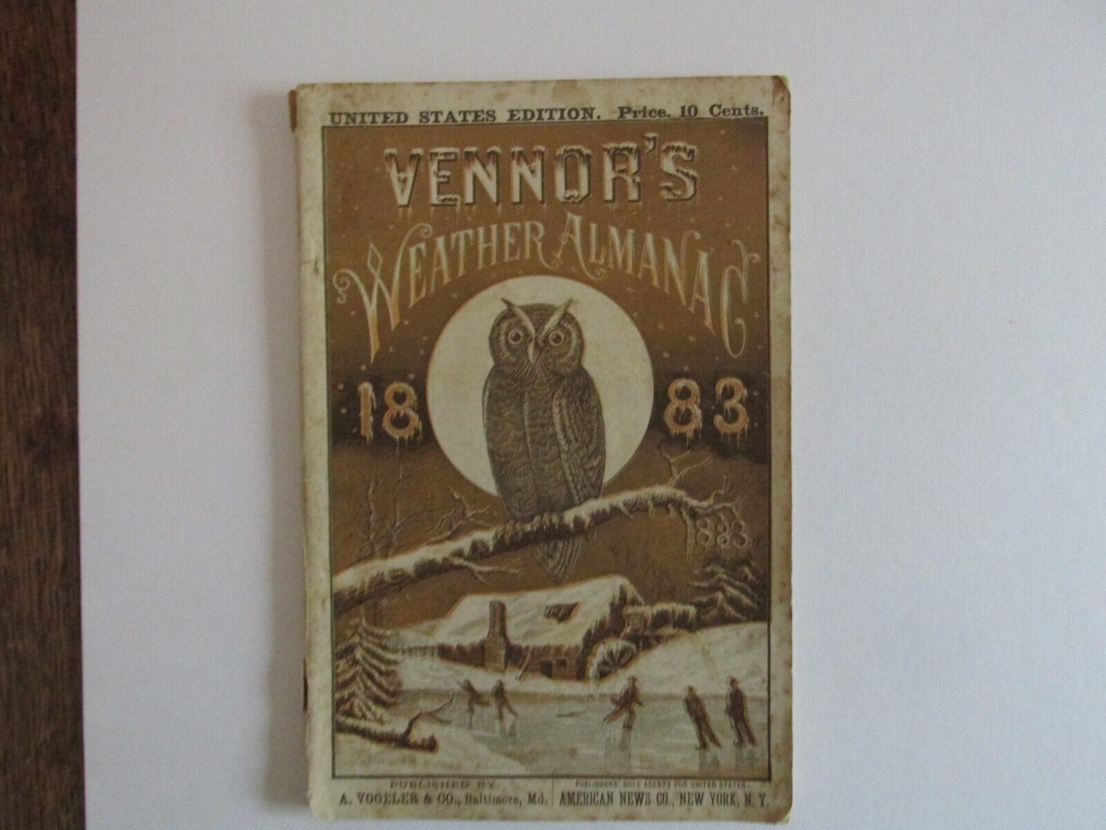 Antique Ephemera 1883 Vennor\'s Weather Almanac Book Fascinating Content