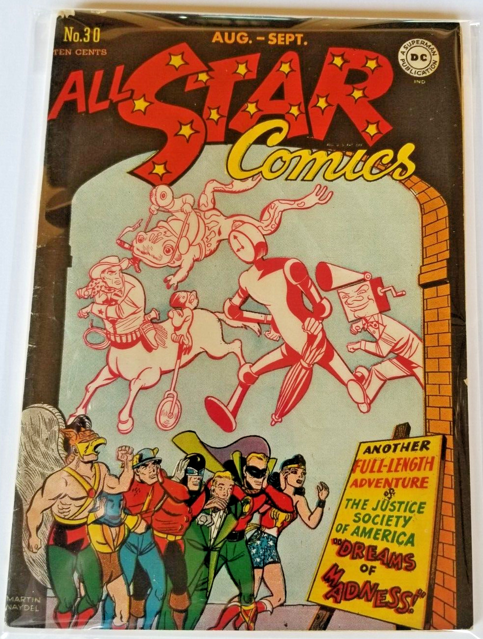 ALL STAR COMICS #30 VG+ 4.5 DC 1946 JSA HAWKMAN FLASH DR MID-NITE ATOM GREEN LAN