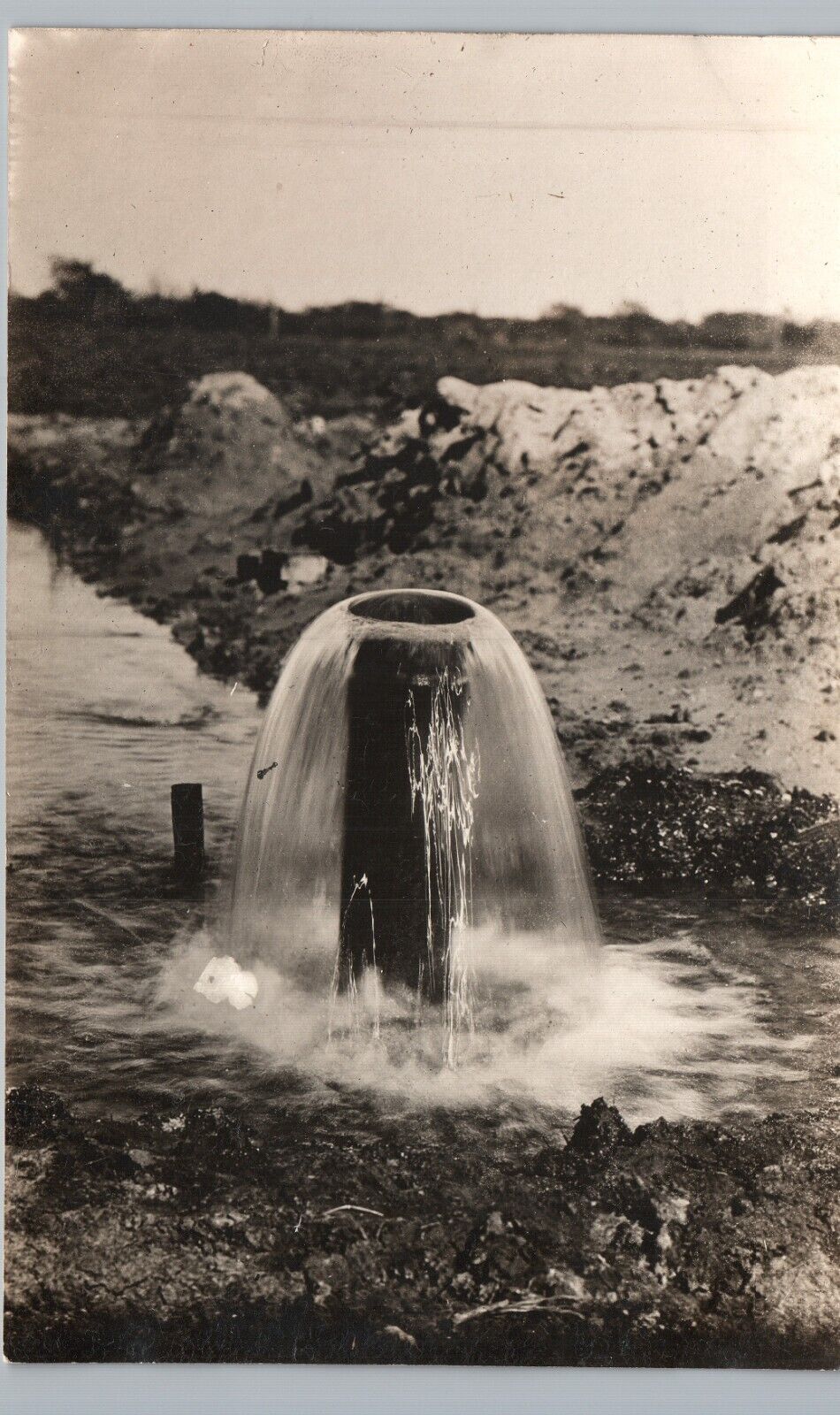 ARTESIAN WELL c1910 original real photo postcard rppc naturally pumped water