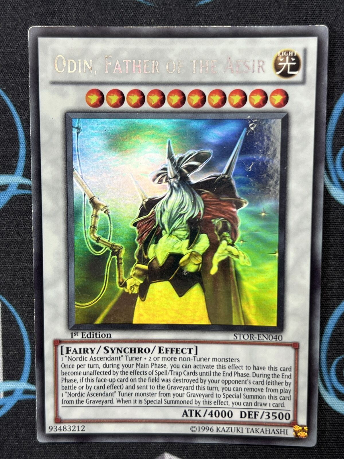 Yugioh Odin, Father of the Aesir stor-en040 1st Edition Ghost Rare HP