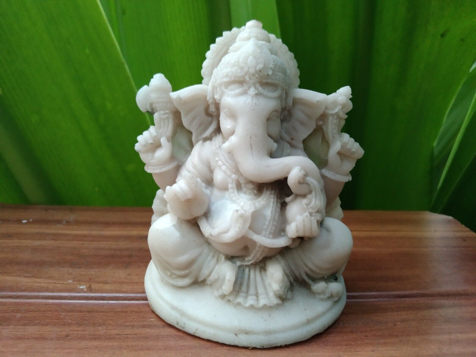 lord ganesh white stone statue ganapathi figure birthday gift ganesha figure