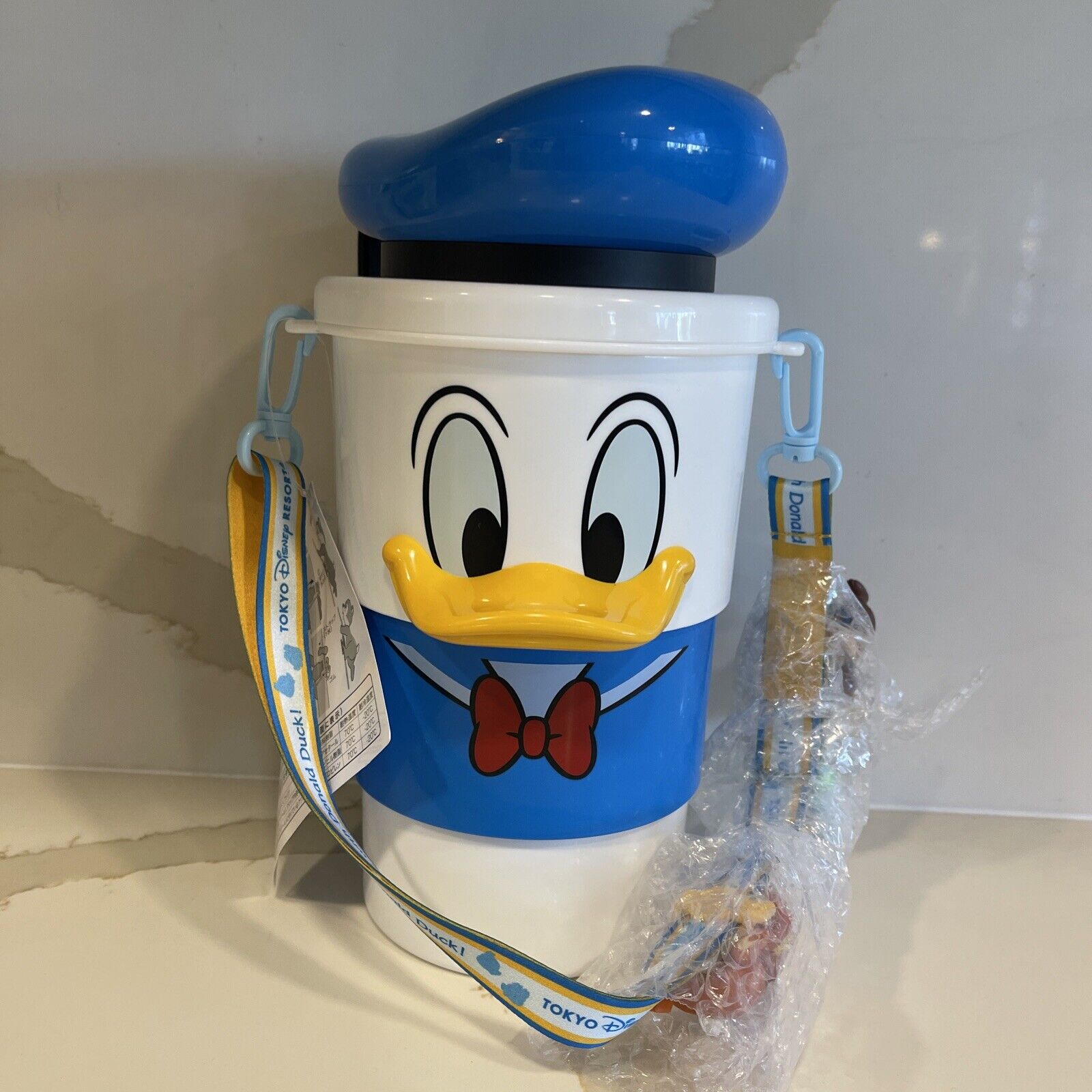Japan Tokyo Disney Resort Donald Duck Happy Birthday Popcorn Bucket Folding 2023