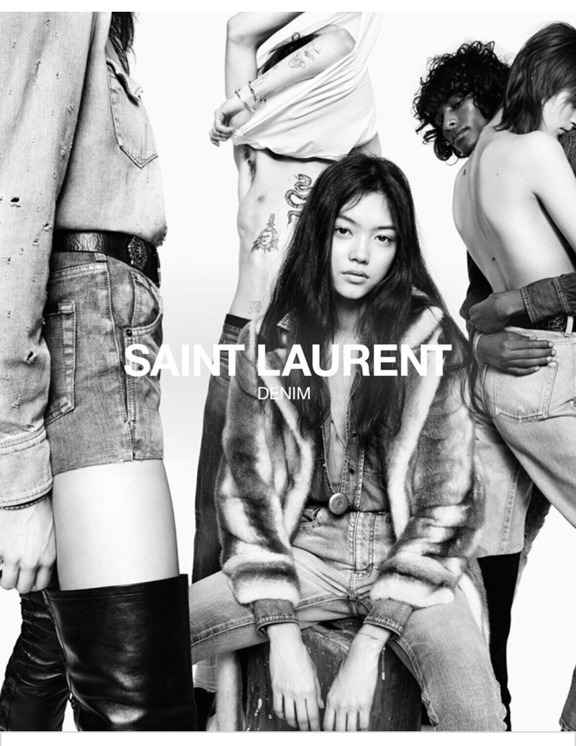 Saint Laurent Denim 2020 #YSL35 by Anthony Vaccarello - Vintage Poster