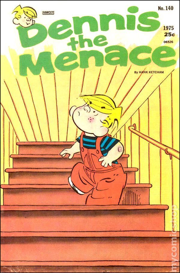 Dennis the Menace #140 VG 1975 Stock Image Low Grade