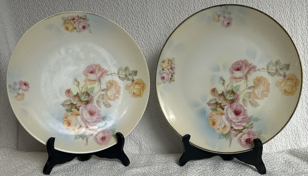 Prussia Royal Rudolstadt  1905-1931 Snack Plates Beautiful Antique Plates
