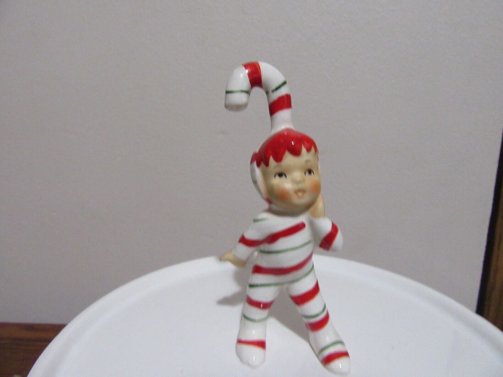 Vintage Lefton Candy Cane Girl/Boy Figurine BeAuTiFuL Condition