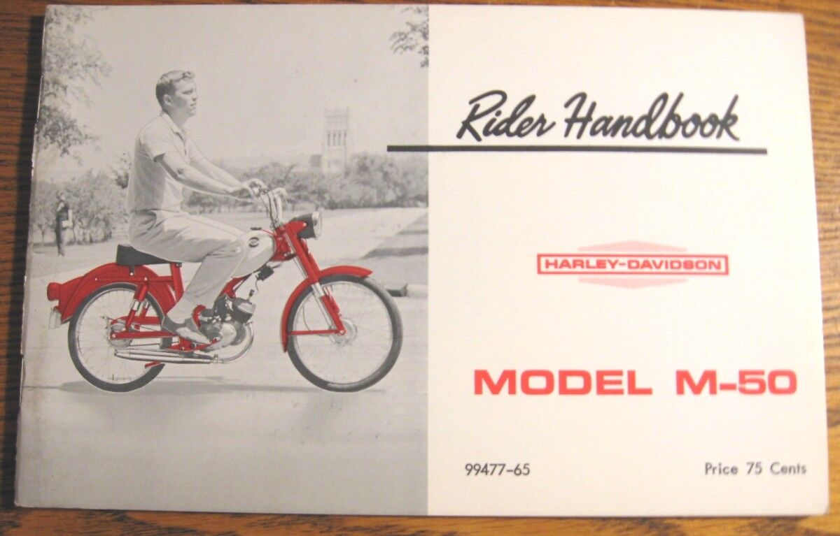 1965 Harley Davidson M-50 Original Rider Handbook Owner's Owners Manual 