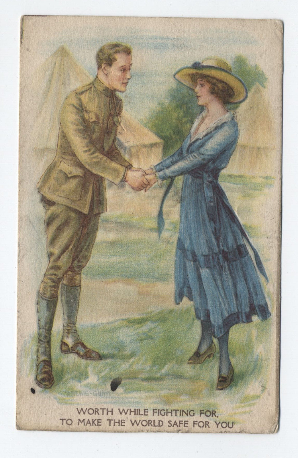 World War I romantic military postcard [s.5504]