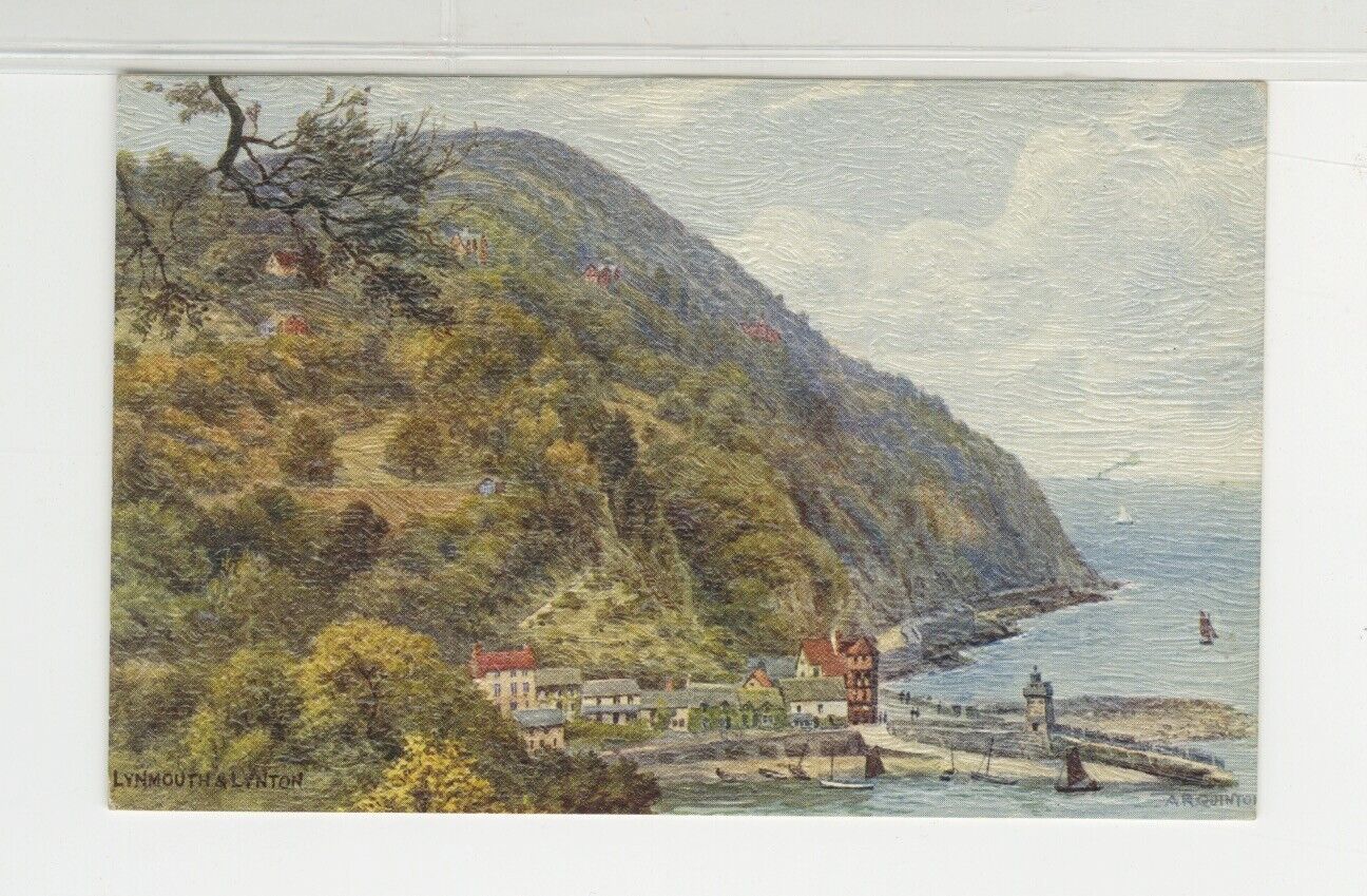 Art Postcard View Of Lynton and Lynmouth - England c1929 vintage G1