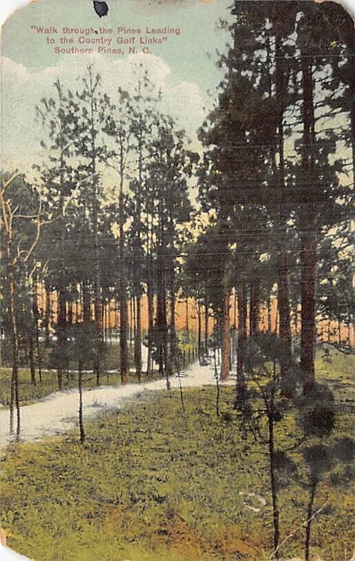 Postcard NC: Country Golf Links, Southern Pines, North Carolina, DB 1909