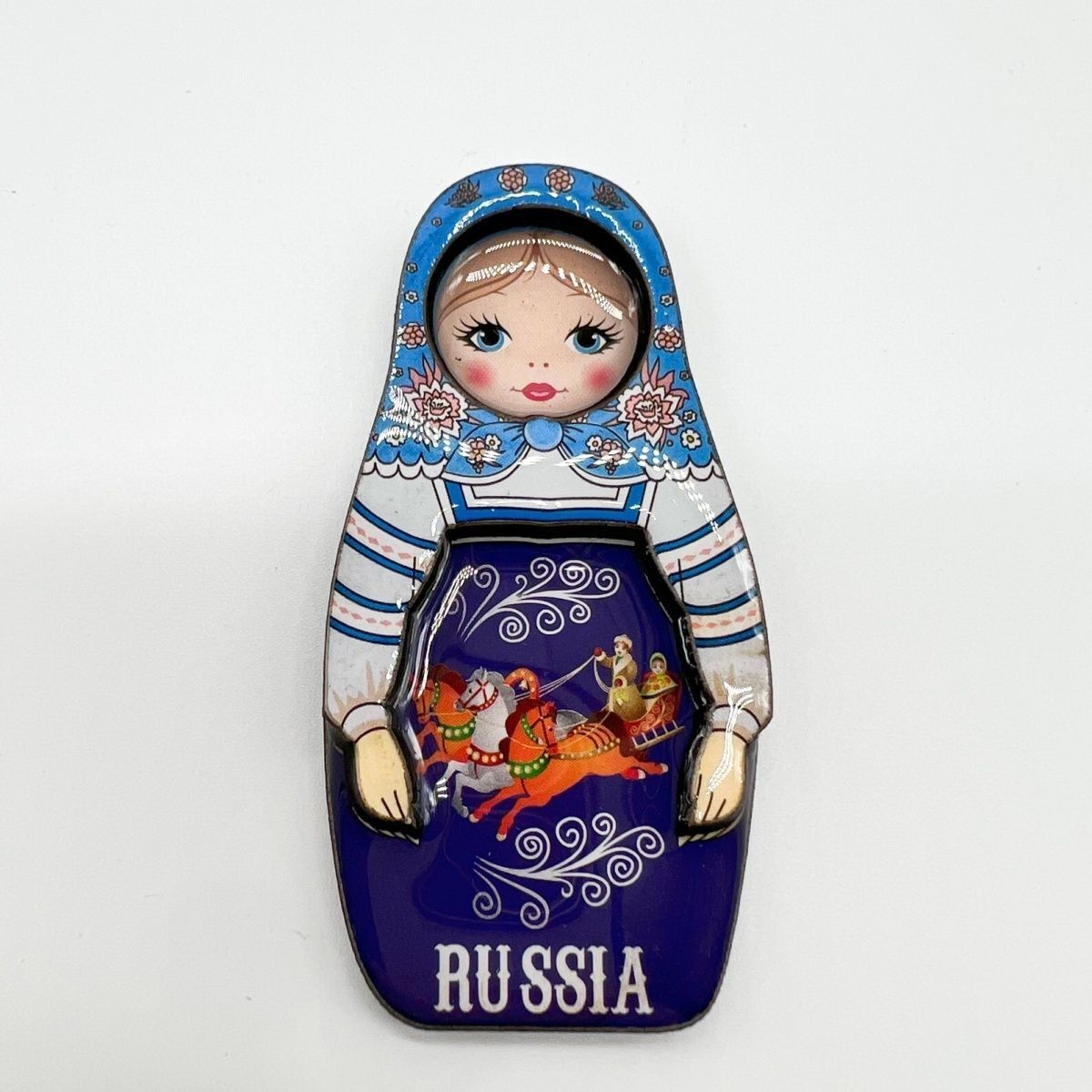 RUS Matryoshka Doll Wooden Refrigerator Magnets