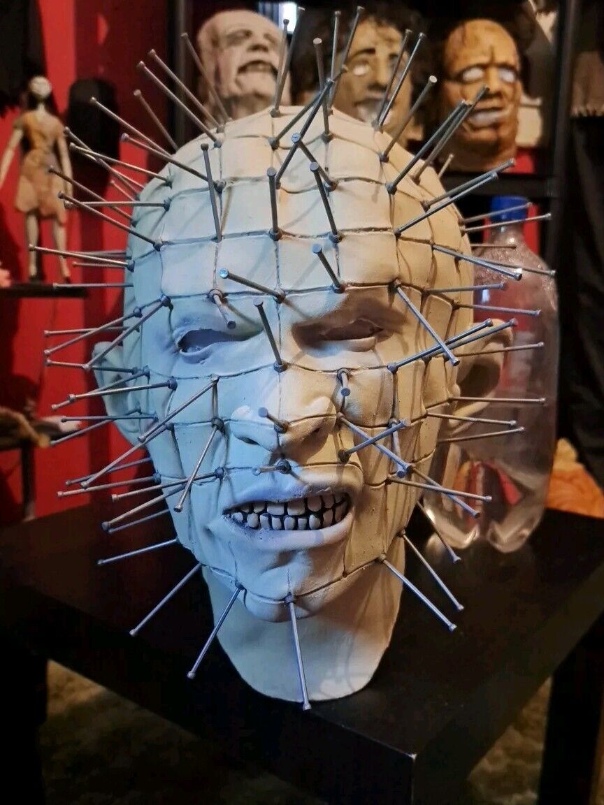 Don Post Hellraiser Pinhead Mask Fullhead Latex Spirit Halloween PMG Cenobite 