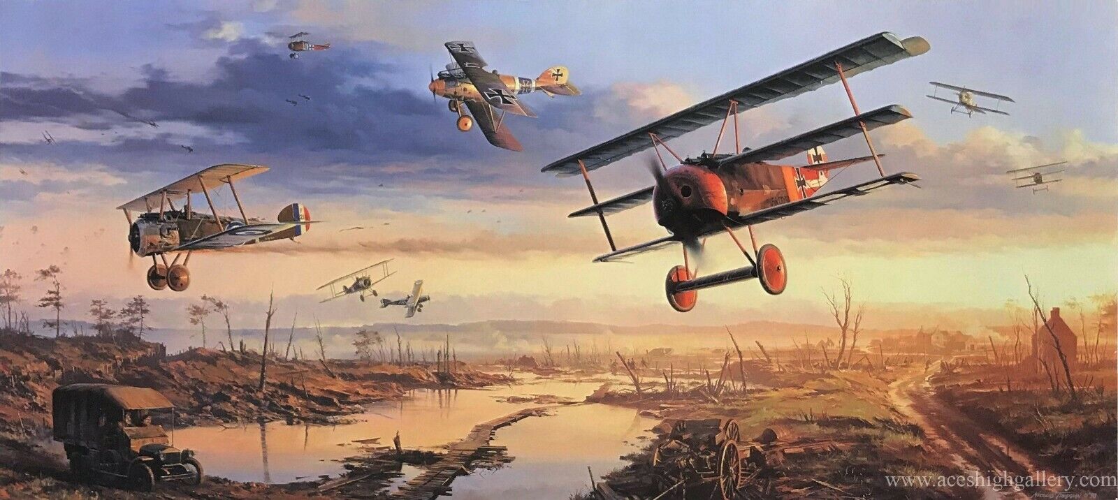 Richthofen's Flying Circus by Nicolas Trudgian WWI Limited Edition Aviation art