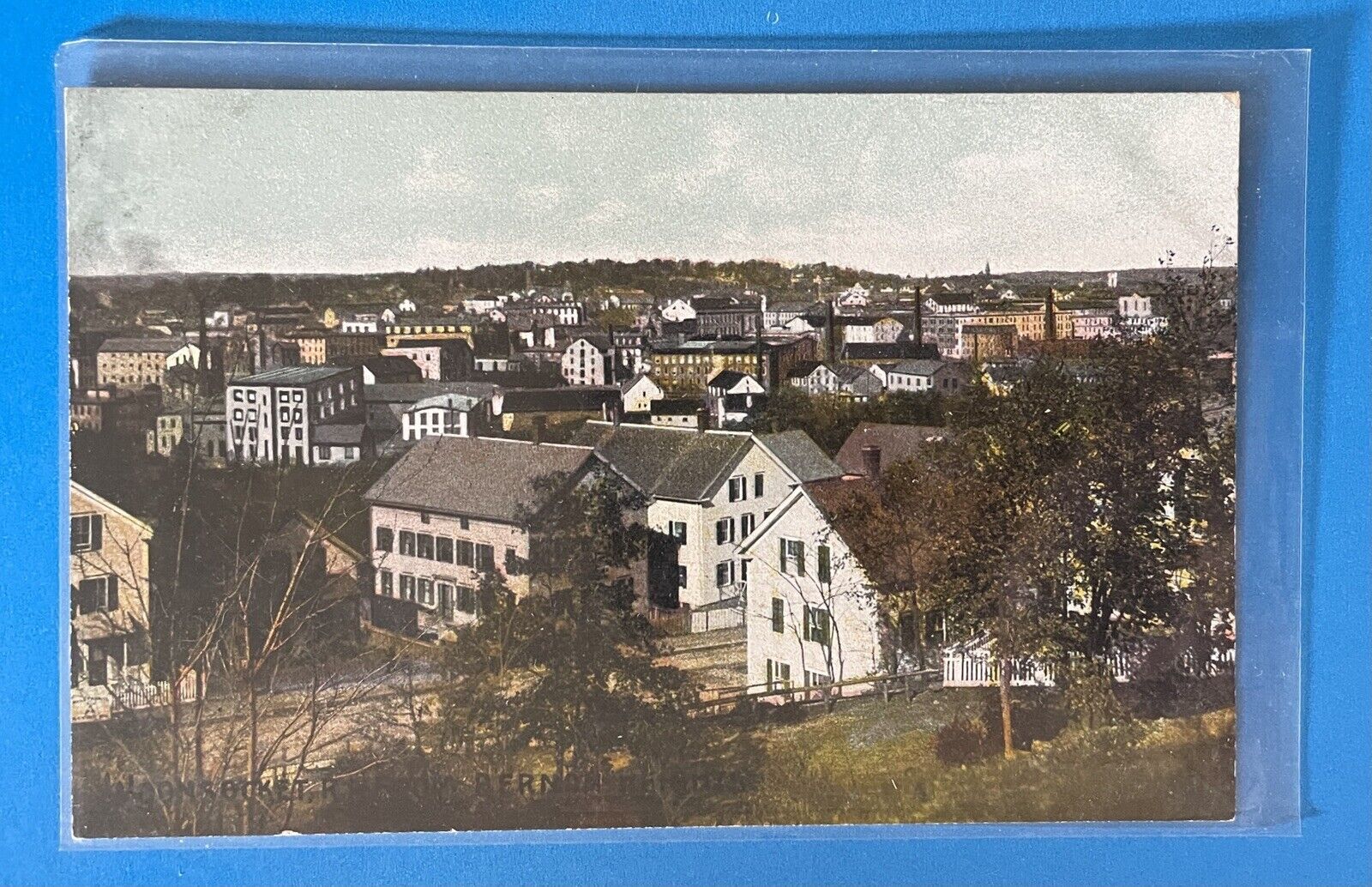 Woonsocket RI Rhode Island Aerial View Vintage Postcard
