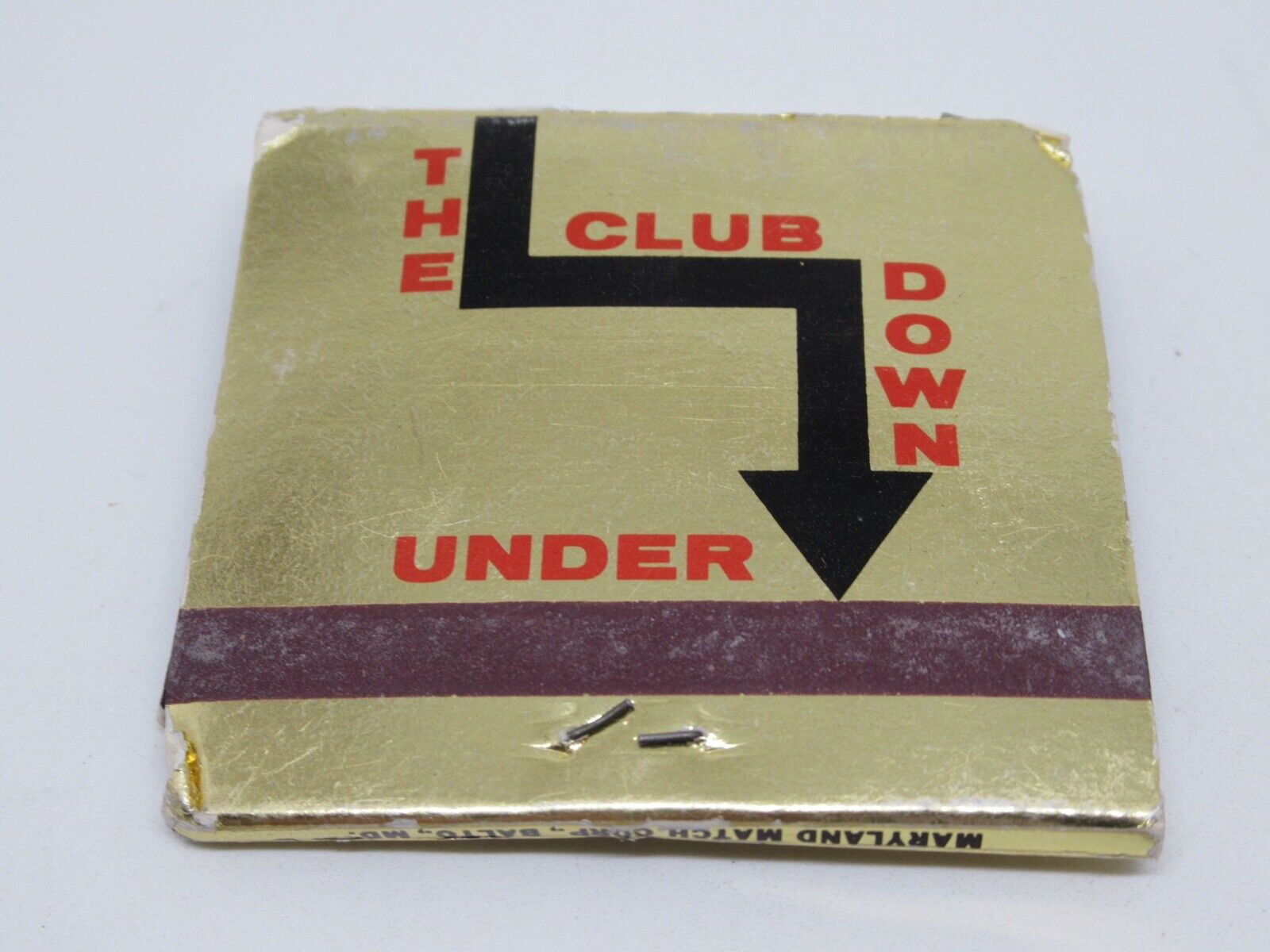 Club Two / The Club Down Under Washington D.C. FULL Matchbook