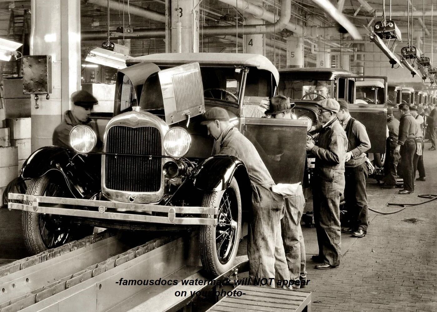 1930 Model A Ford Factory PHOTO Prohibition Era Car Assembly Plant