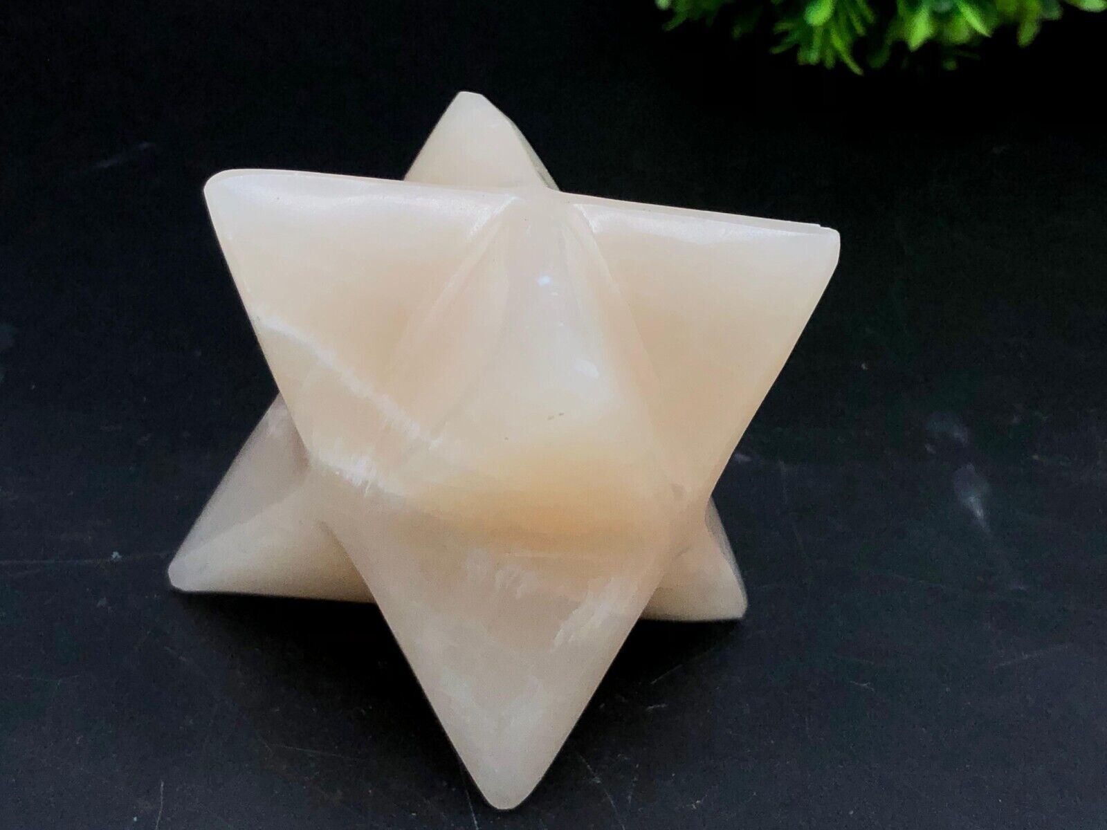 Honey Calcite Merkabah Star Crystal-8-Point Reiki Healing for Meditation Therapy
