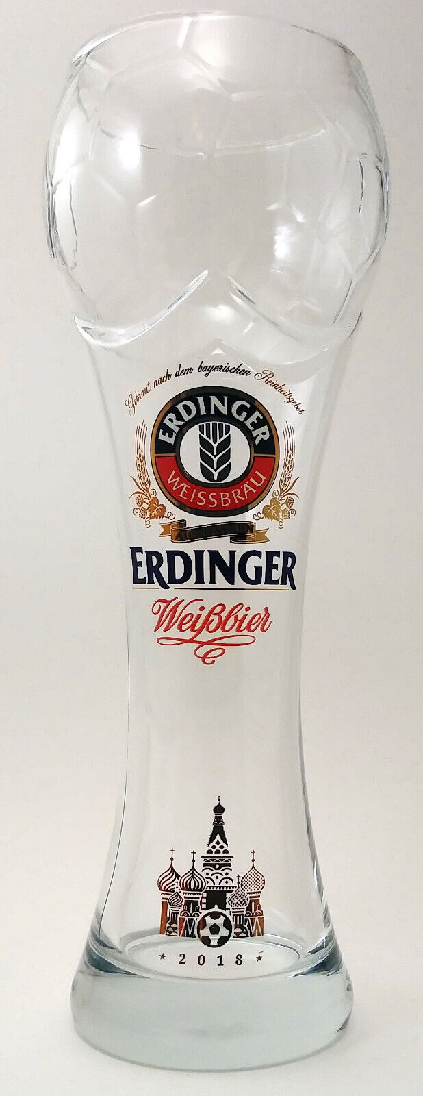 Erdinger Weissbier Weissbrau Weizen Beer Glass 2018 World Cup Russia Sohm .5L