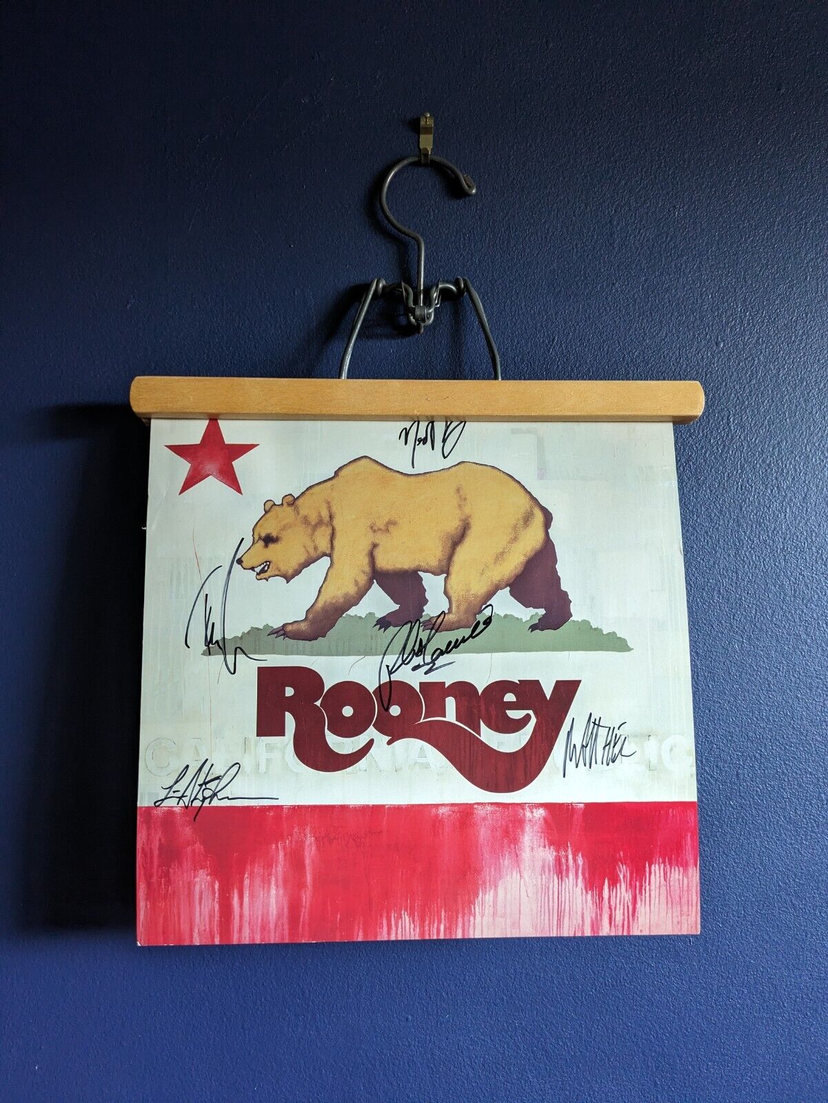 Rooney (ROCK BAND) Autographed Promo Poster 2003 Debut Rooney Album Art 12x12