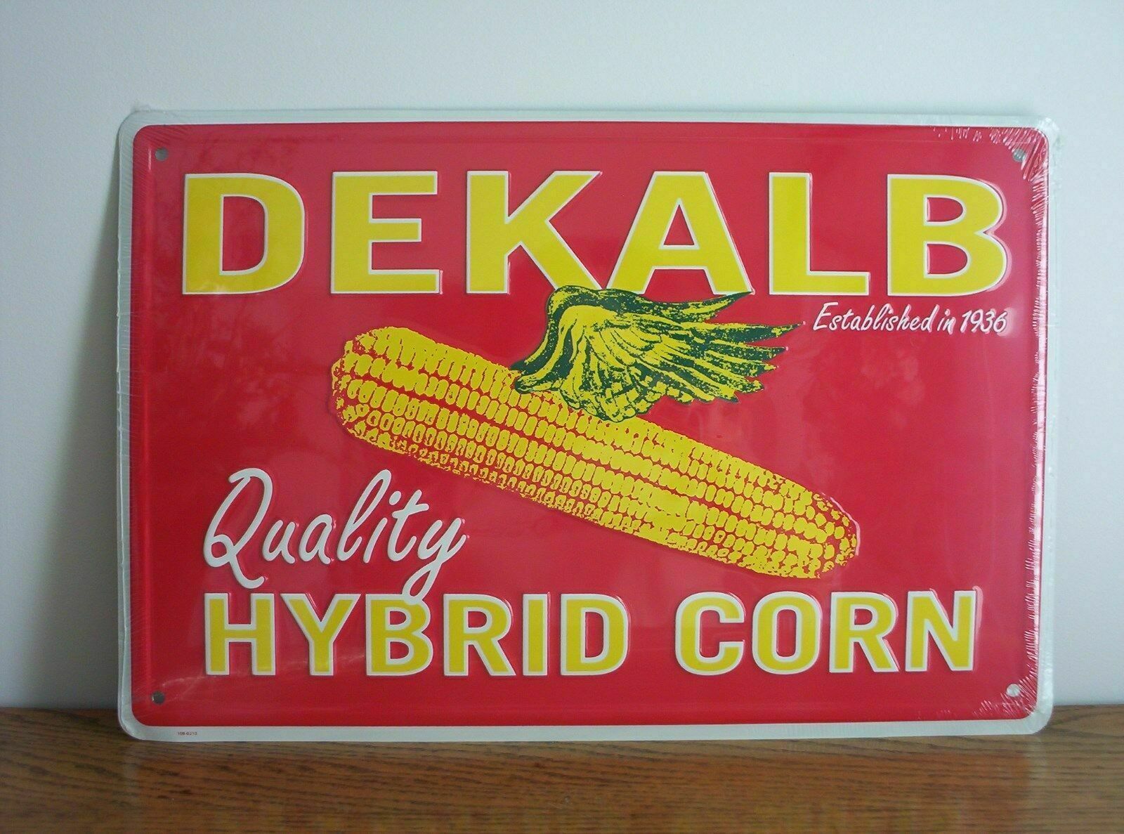 Dekalb Quality Hybrid Corn Embossed Metal Sign Feed Seed Farm Agriculture 12x18