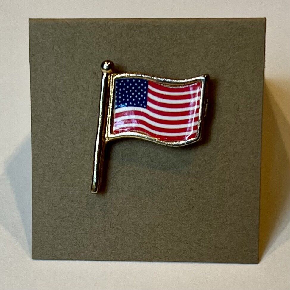 Vintage American Flag Lapel Pin, Made In USA