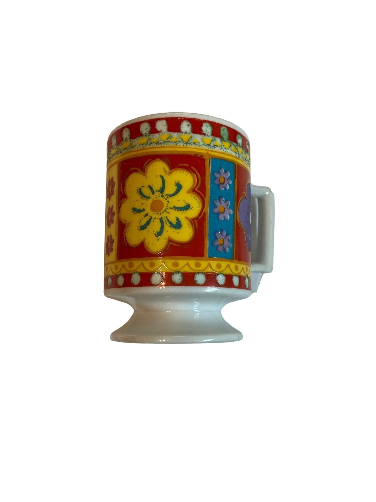 Vintage MCM graphic print coffee tea mug cup limerick Japan R6927