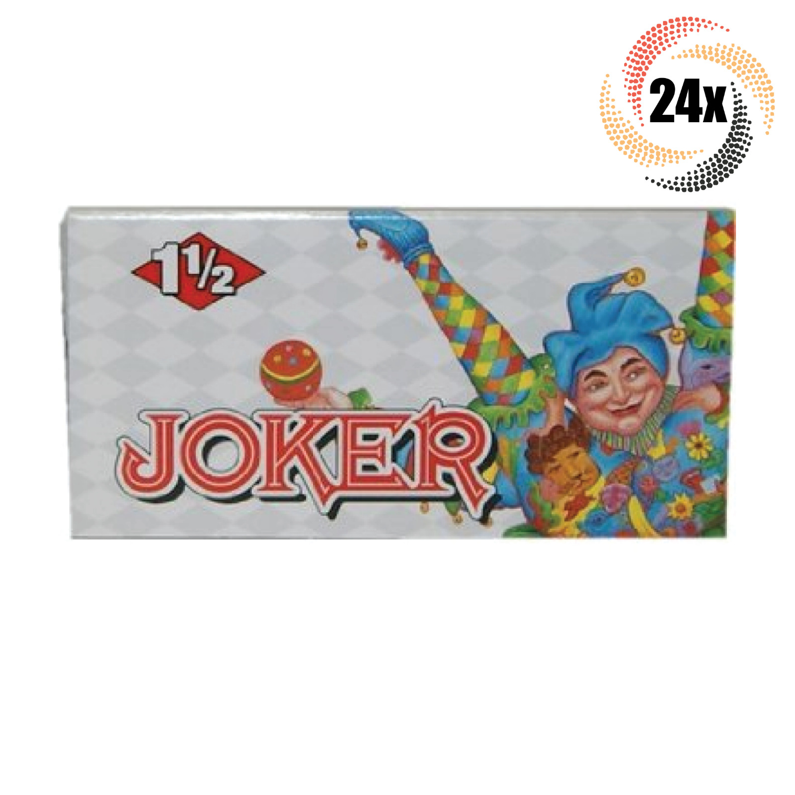 24x Packs Joker Rolling Papers 1 1/2 | 24 Papers Each | + 2 Free Rolling Tubes