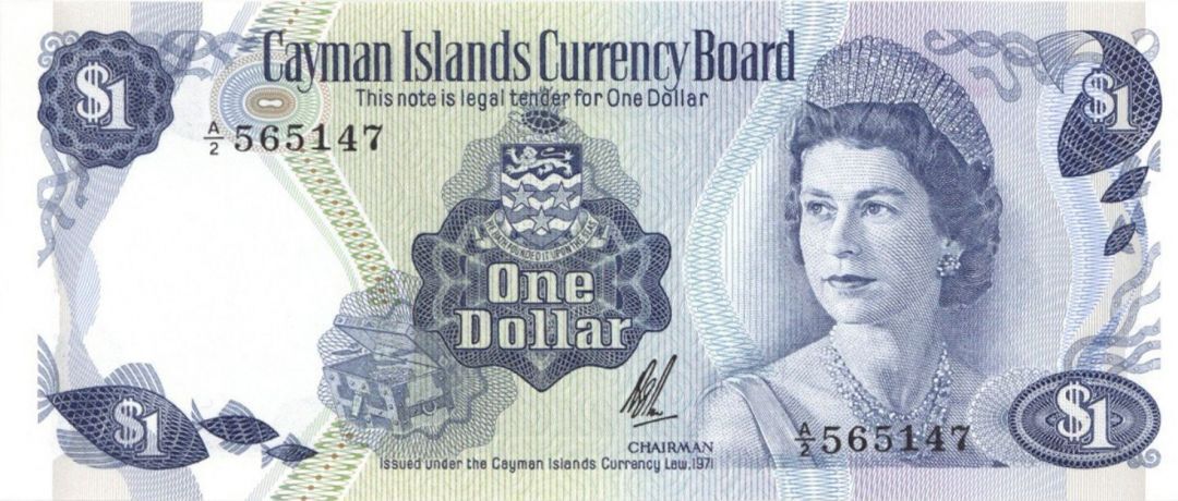 Cayman Islands - 1 Dollar - P-1b - L.1971-1972 Dated Foreign Paper Money - Paper