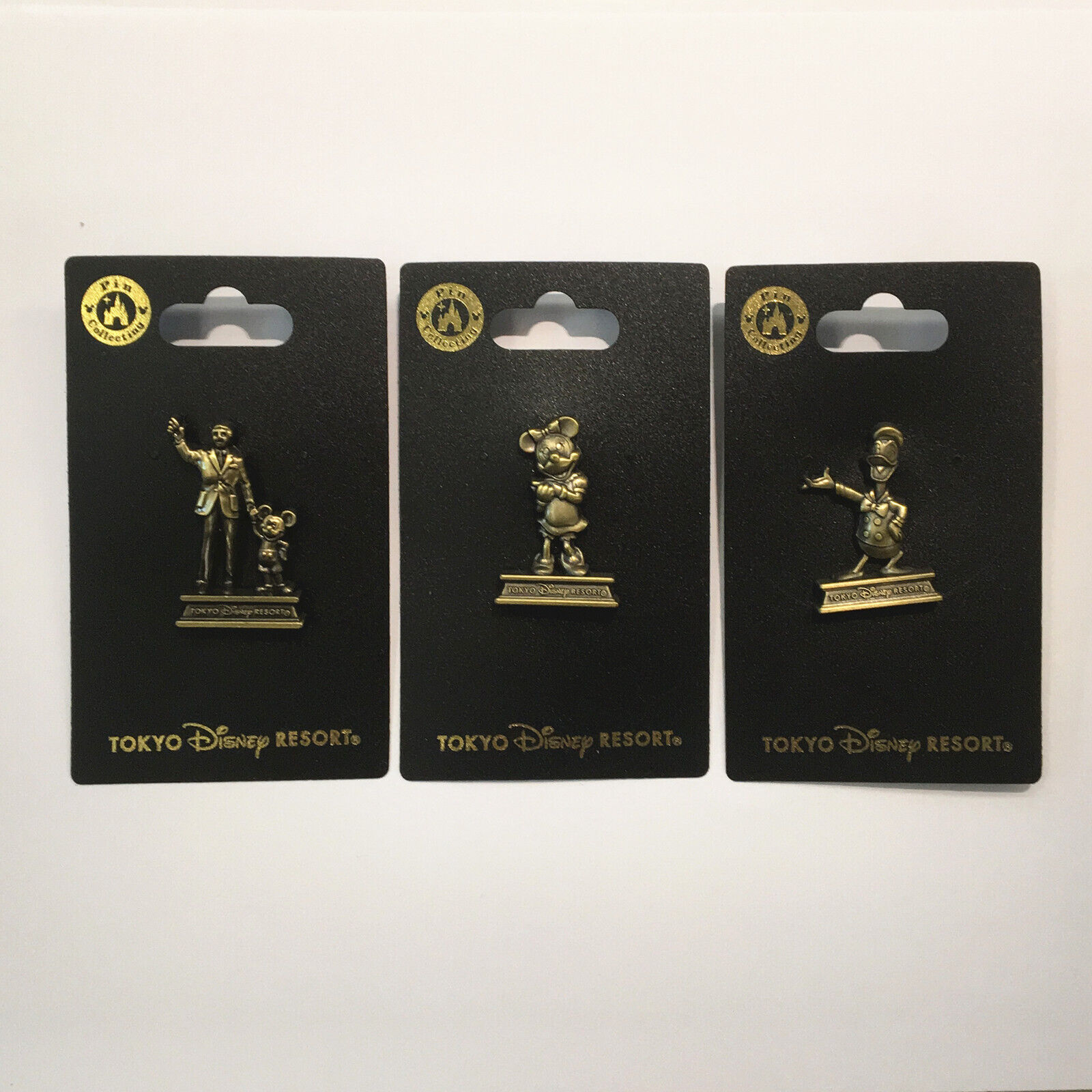 Disney Pins Tokyo Classic Disney Pins Walt Disney Mickey Mouse Donald 3 Pins Set