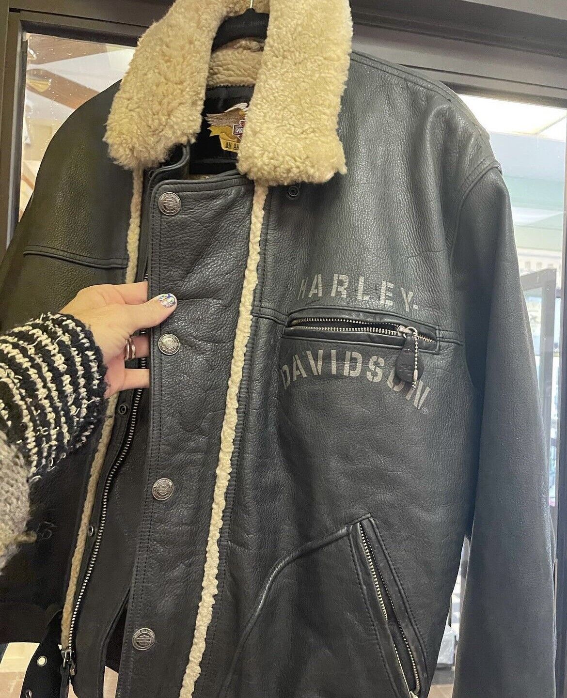 harley davidson leather jacket Men’s Large Vintage Rare