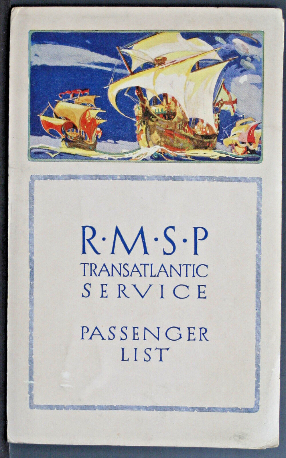 R M S P Orduna Transatlantic Service - Passenger List & Officers  9/5/25. EPH105