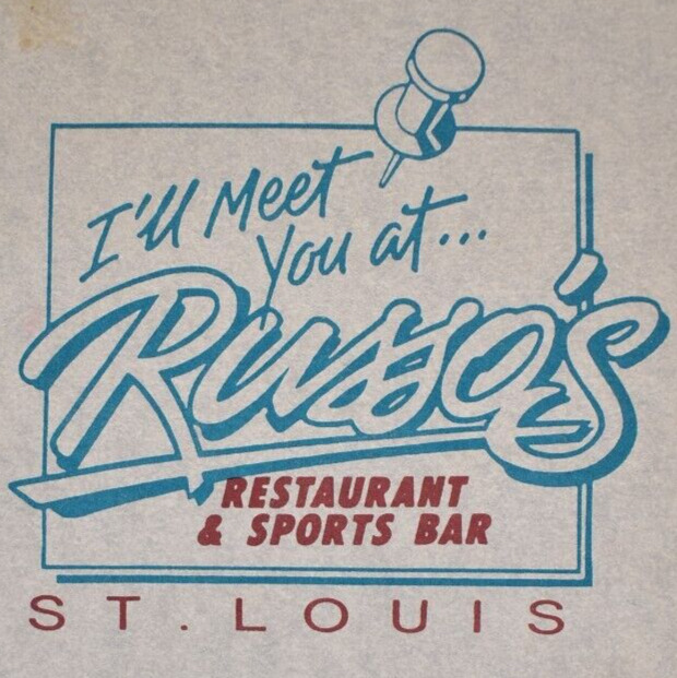 Vintage 1980s Russo's Restaurant Sports Bar Menu St Louis Missouri
