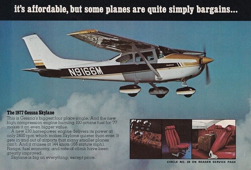 1977 Cessna Skylane Aircraft ad 7/20/2022m