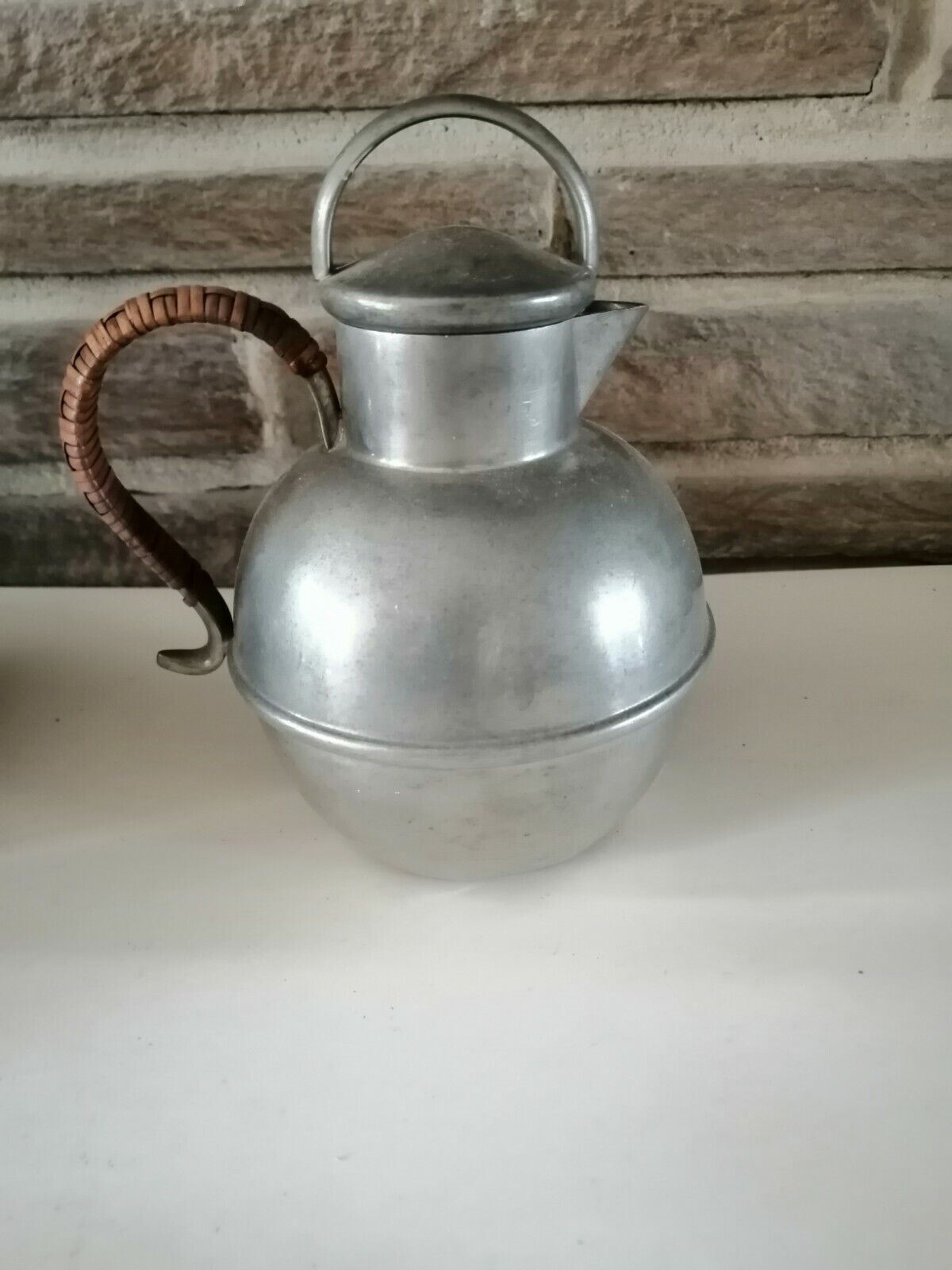 Antique/Vtg. Pewter Hot Water-Tea Pitcher/Made in U.S.-marked \'Danish #1