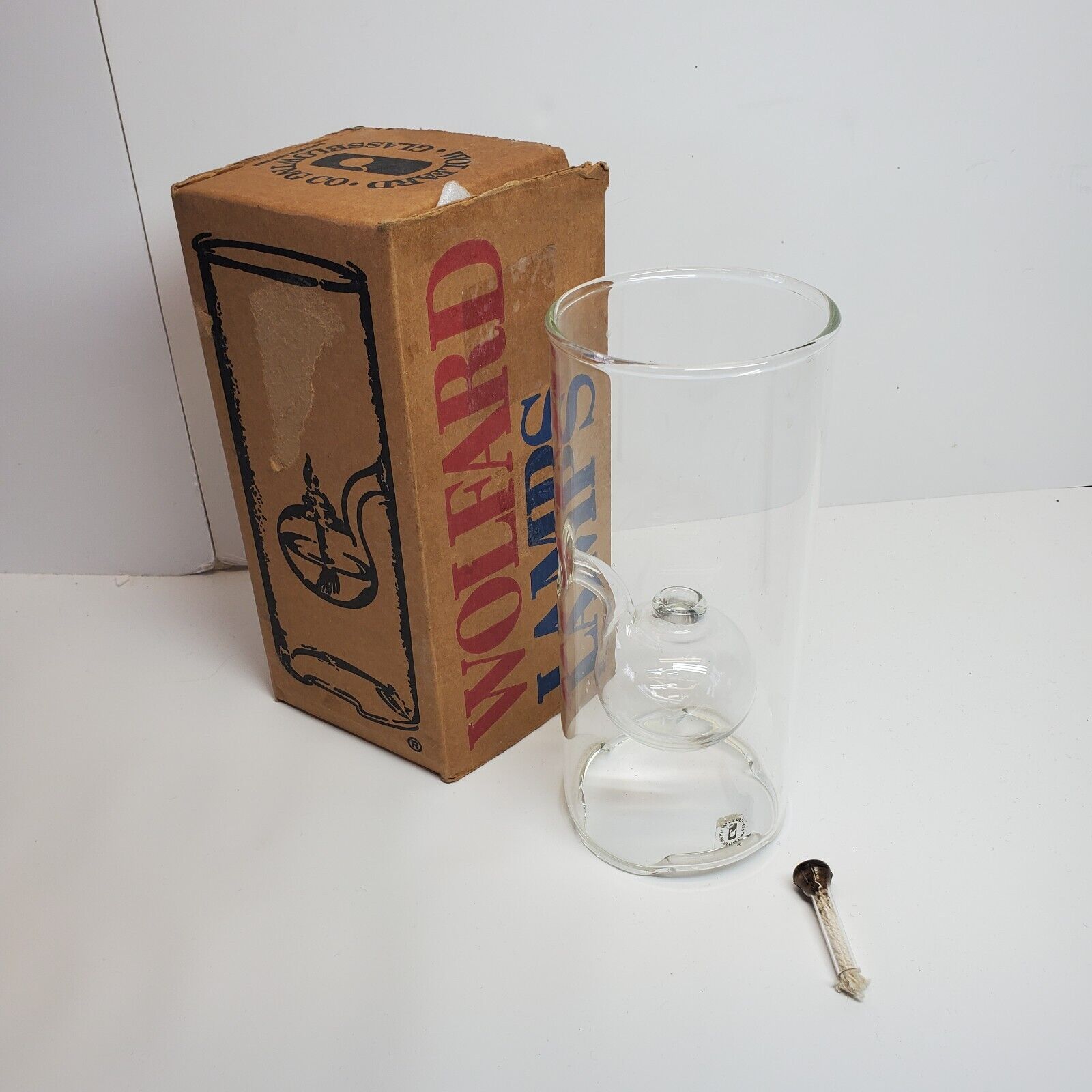 Wolfard Oil Lamp 9 Inch Clean Glass in Box Used