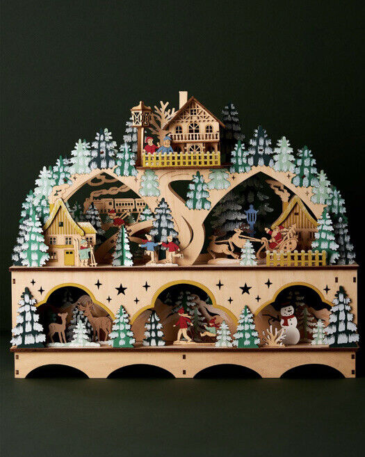 Anthropologie Snowed In Light Up Holiday Village Large New In Box