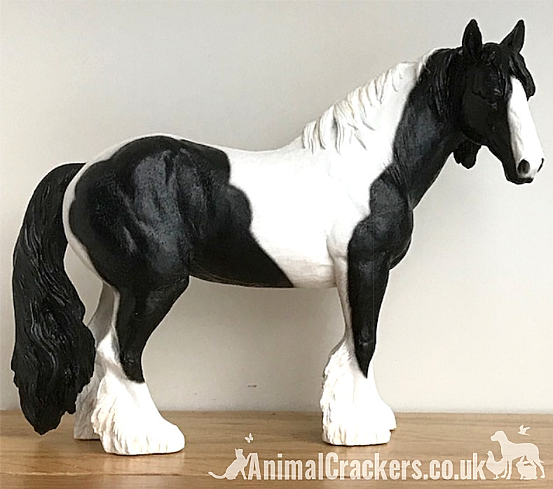 Black & White horse Cob ornament (Large 25cm) Leonardo coloured horse pony gift