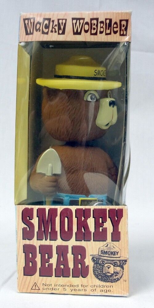 2001 Funko Wacky Wobbler Smokey The Bear Bobblehead Figurine