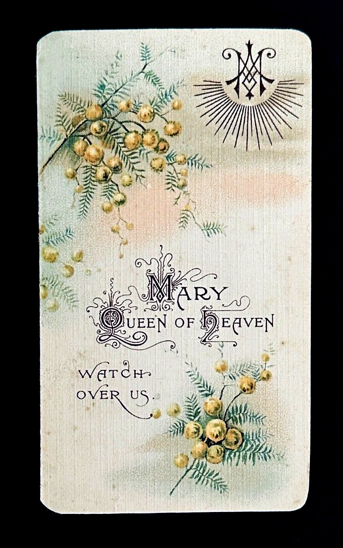Victorian Folding Religious Prayer Card - Made in Paris France 1884
