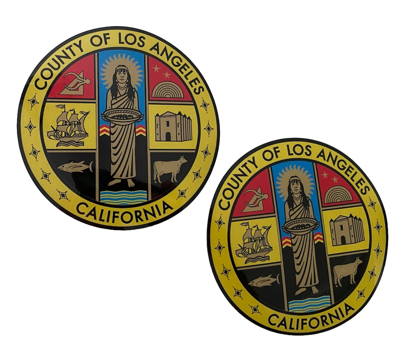 LA County Sticker Los Angeles Sticker CALIFORNIA SEAL Decal LA City Sticker FBI