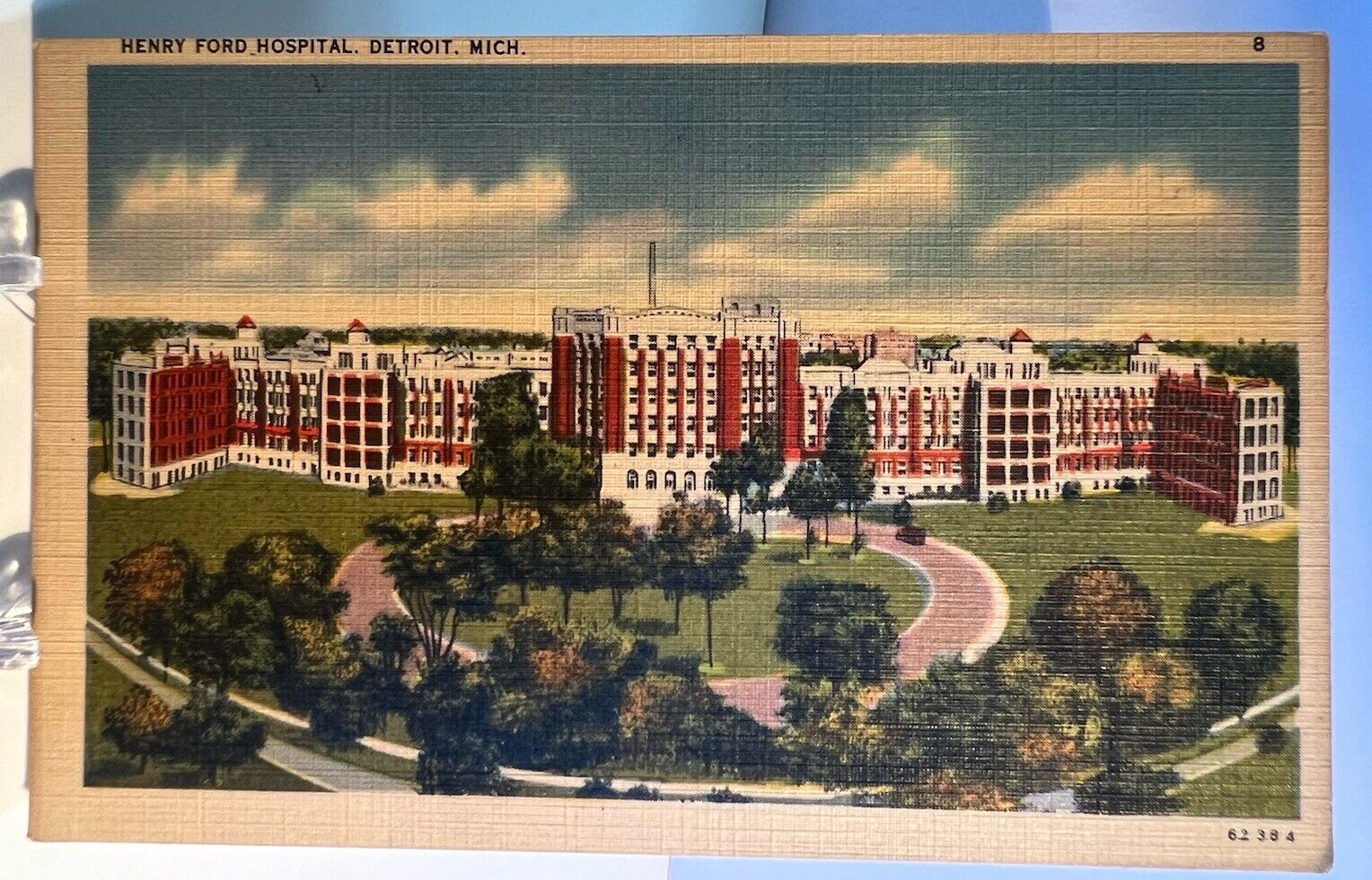 Henry Ford Hospital, Detroit, Michigan - Tichnor Quality Views - Rare Postcard