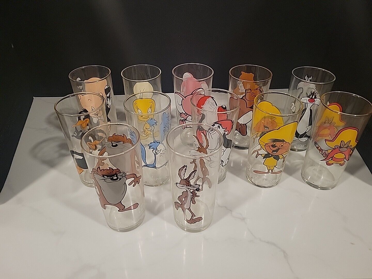 Vintage 1973 Looney Tunes Pepsi Warner Brothers collector glasses LOT of 12